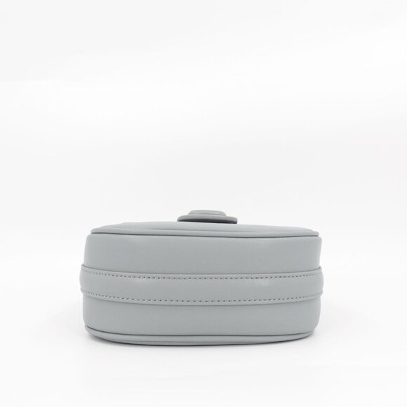 Marc Jacobs Women's The Messenger Saddle Bag Small In Leather Gray OS - Picture 6 of 14